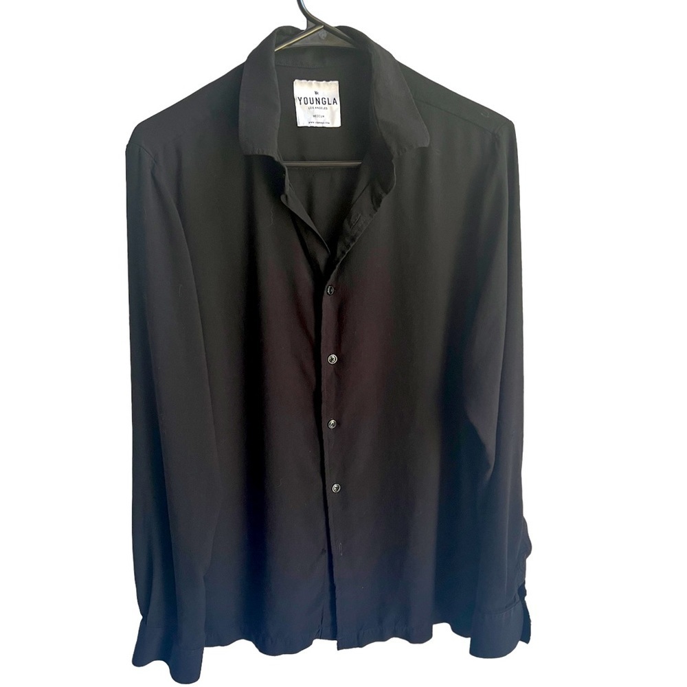 YOUNGLA Womens Botton Down Shirt Casual Size Medium